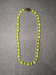 Pre Order WaFa Neon Yellow Crystal Necklace — 16-inch collar of uniform neon yellow-green crystals in gold setting