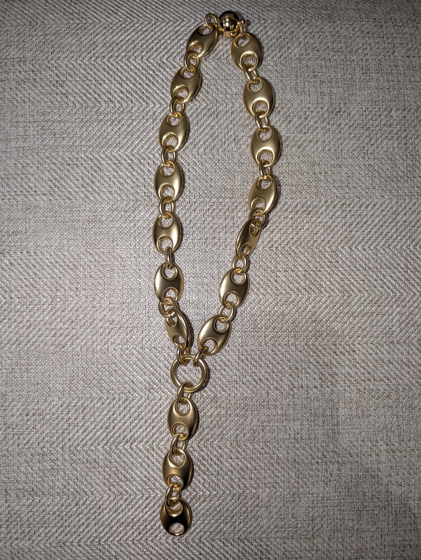 Pre Order WaFa Gold Chain Necklace — chunky gold mariner link chain necklace with magnetic ball clasp