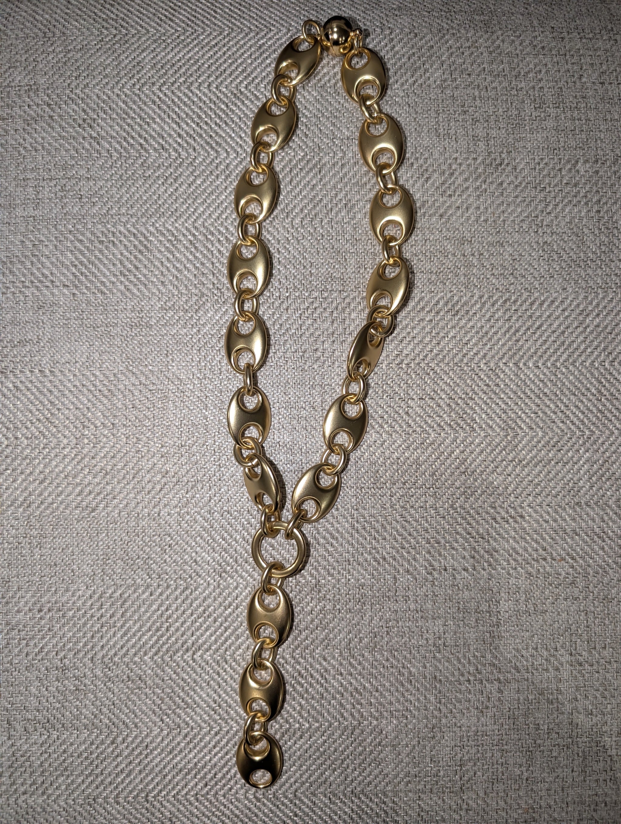 Pre Order WaFa Gold Chain Necklace — chunky gold mariner link chain necklace with magnetic ball clasp