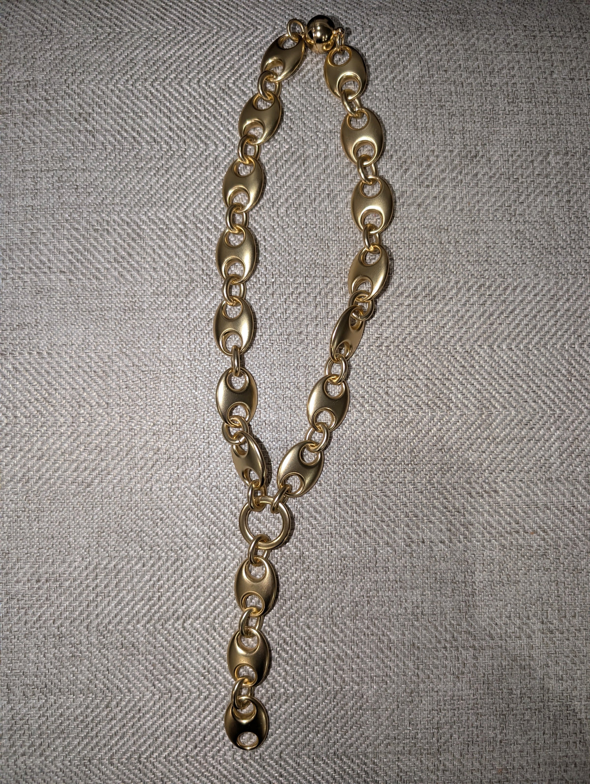 Pre Order WaFa Gold Chain Necklace — chunky gold mariner link chain necklace with magnetic ball clasp