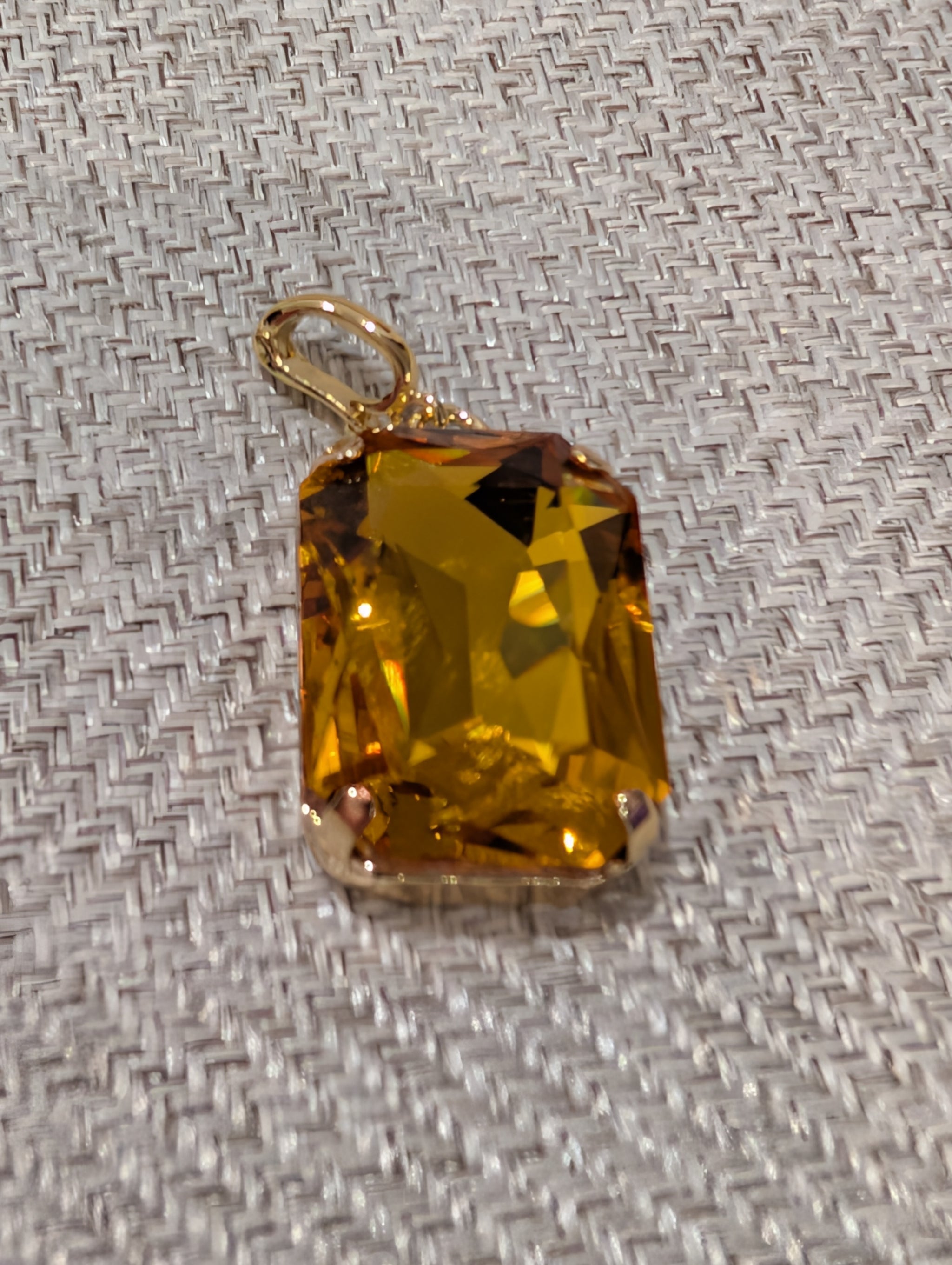 WaFa Large Crystal Charm - Smoky Gold
