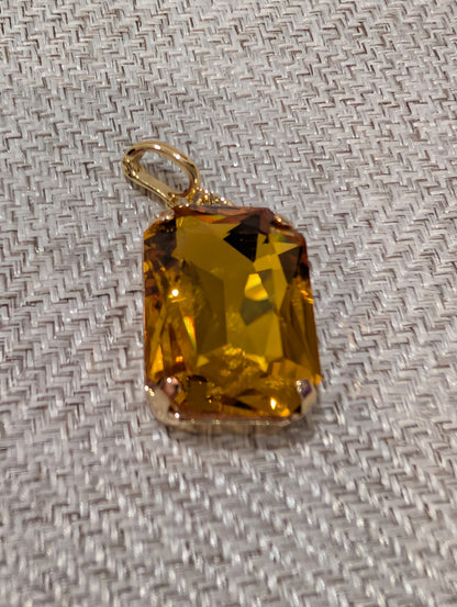 WaFa Large Crystal Charm - Smoky Gold