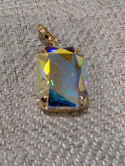 WaFa Large Crystal Charm - White Opal