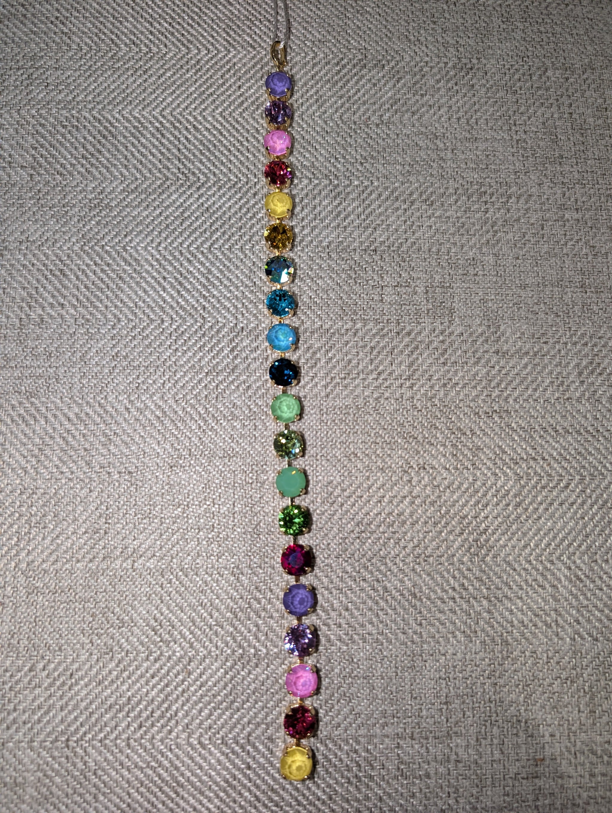 Pre Order WaFa Long Crystal Lariat Necklace — multi rainbow colorway