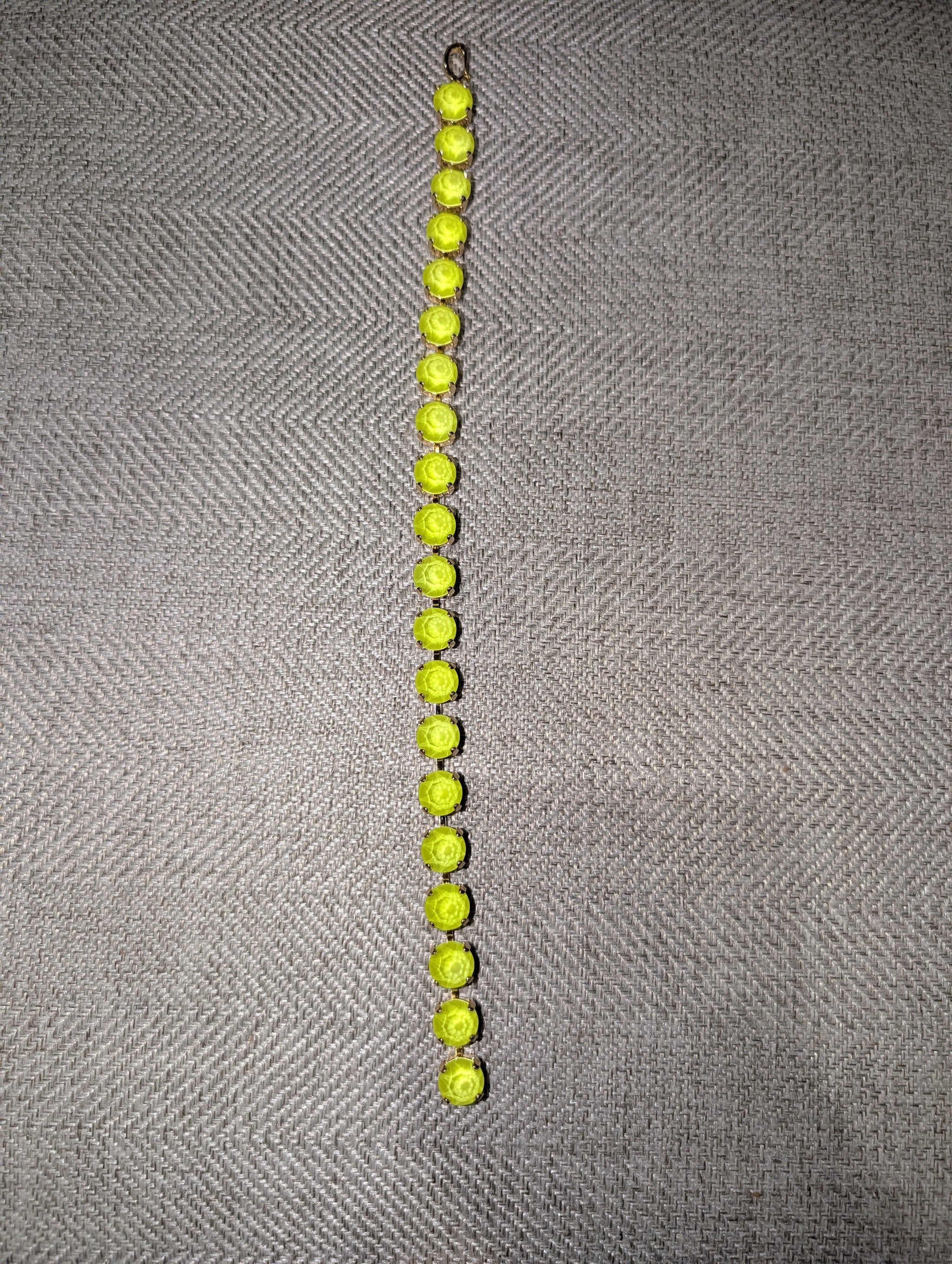 Pre Order WaFa Long Crystal Lariat Necklace — neon yellow colorway