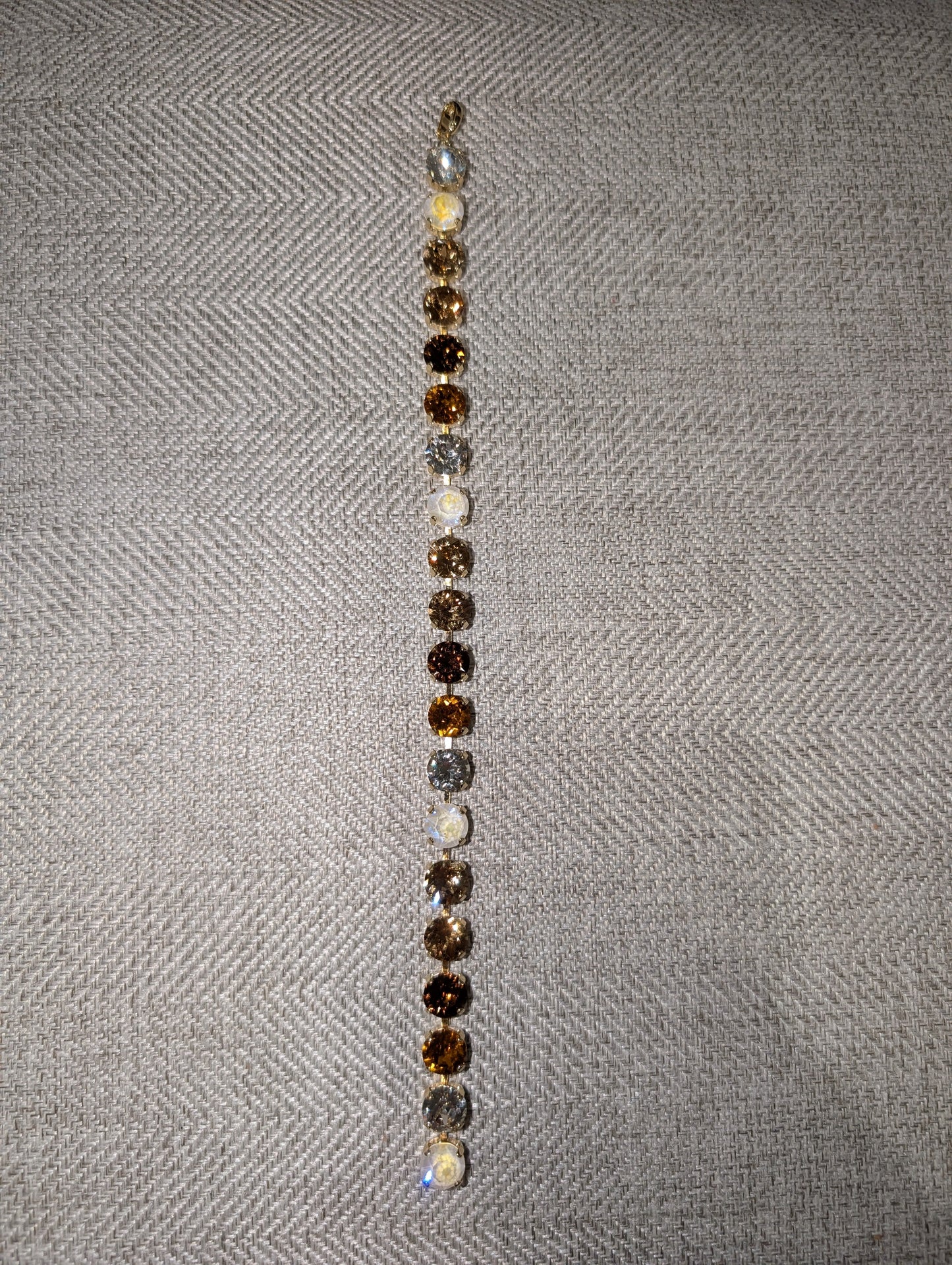 Pre Order WaFa Long Crystal Lariat Necklace — autumn smoky neutrals colorway
