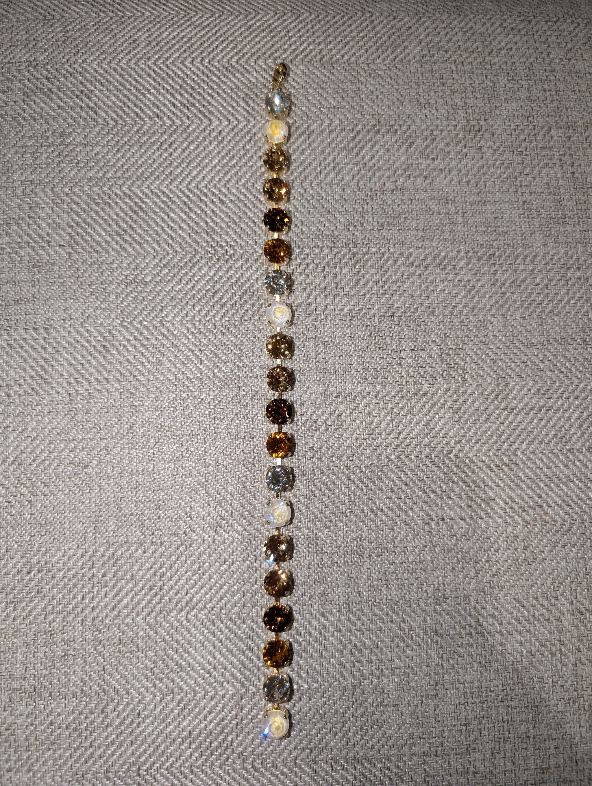 Pre Order WaFa Long Crystal Lariat Necklace — autumn smoky neutrals colorway