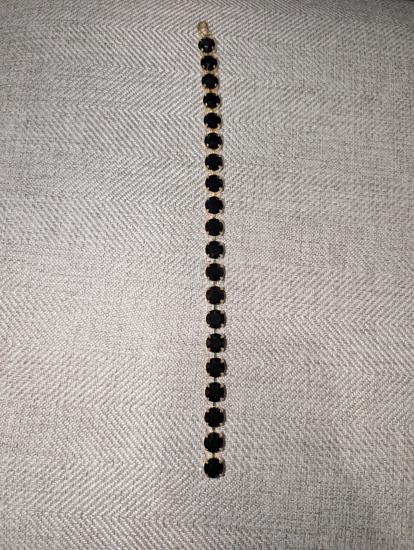 Pre Order WaFa Long Crystal Lariat Necklace — black colorway