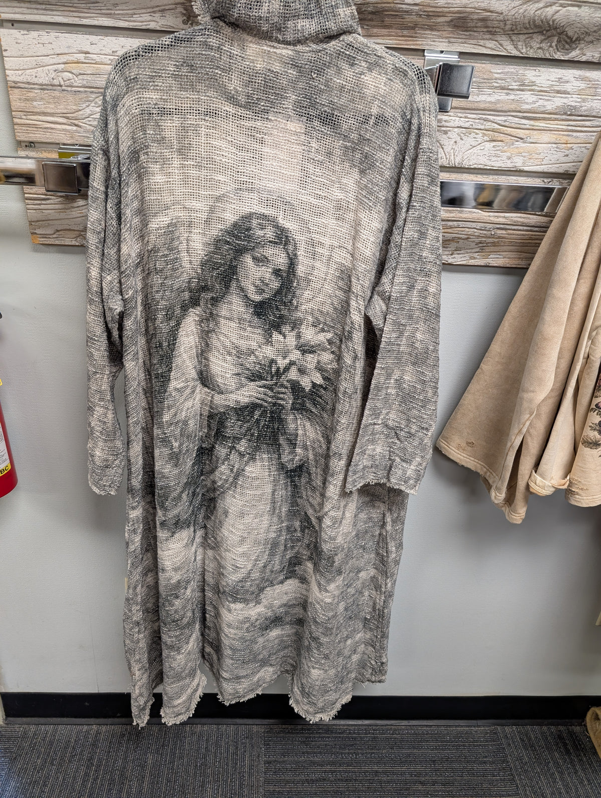 Paper Lace Hooded Duster – Olive PL-H790J