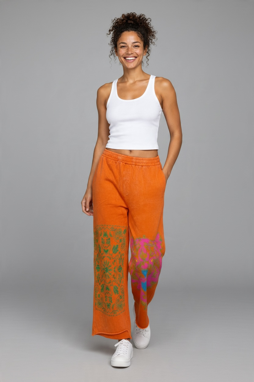 I Love Linen Wild Side Neon Tiger Pants