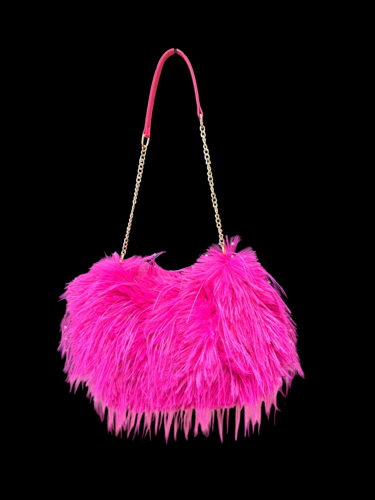 Fushia Furry Handbag
