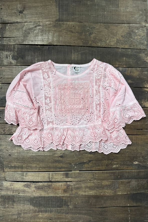 Jaded Gypsy Softly Worn Top - Rose
