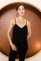 Vocal Suede Stude Fringe Cami