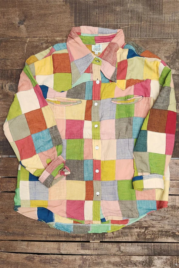 Jaded Gypsy To The Point Shirt -Patchwork