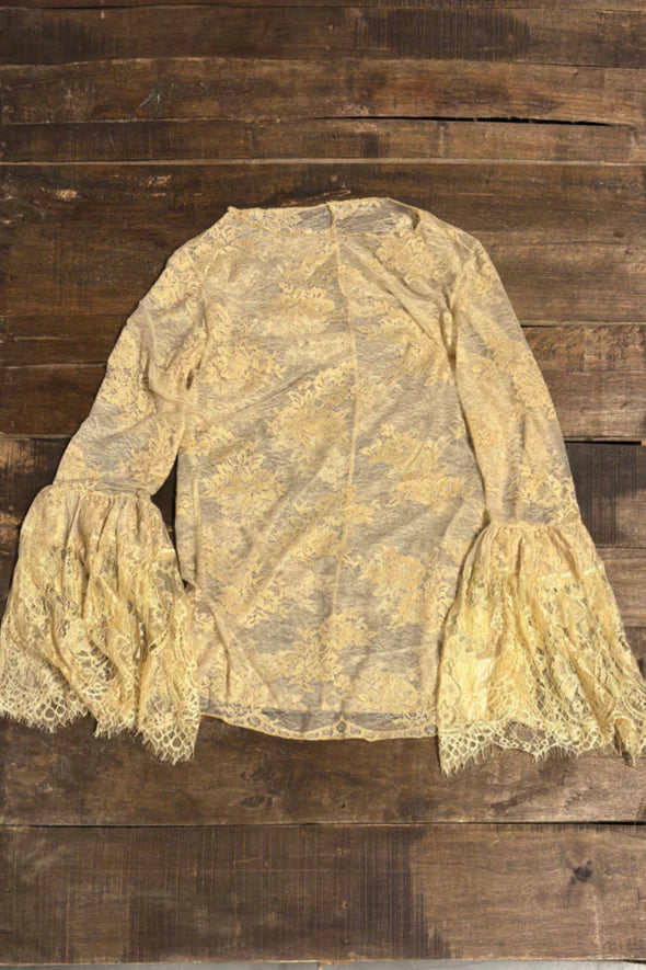 Jaded Gypsy  Tea Lace Top