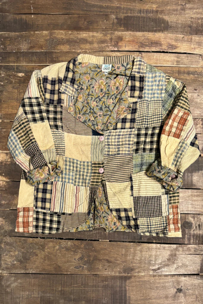 Jaded Gypsy Midnight Walks Jacket - Plaid Patch