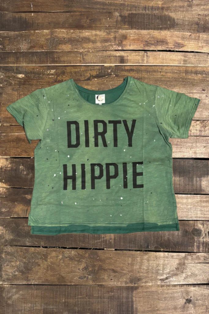 Jaded Gypsy Dirty Hippie Tee - Vintage Emerald