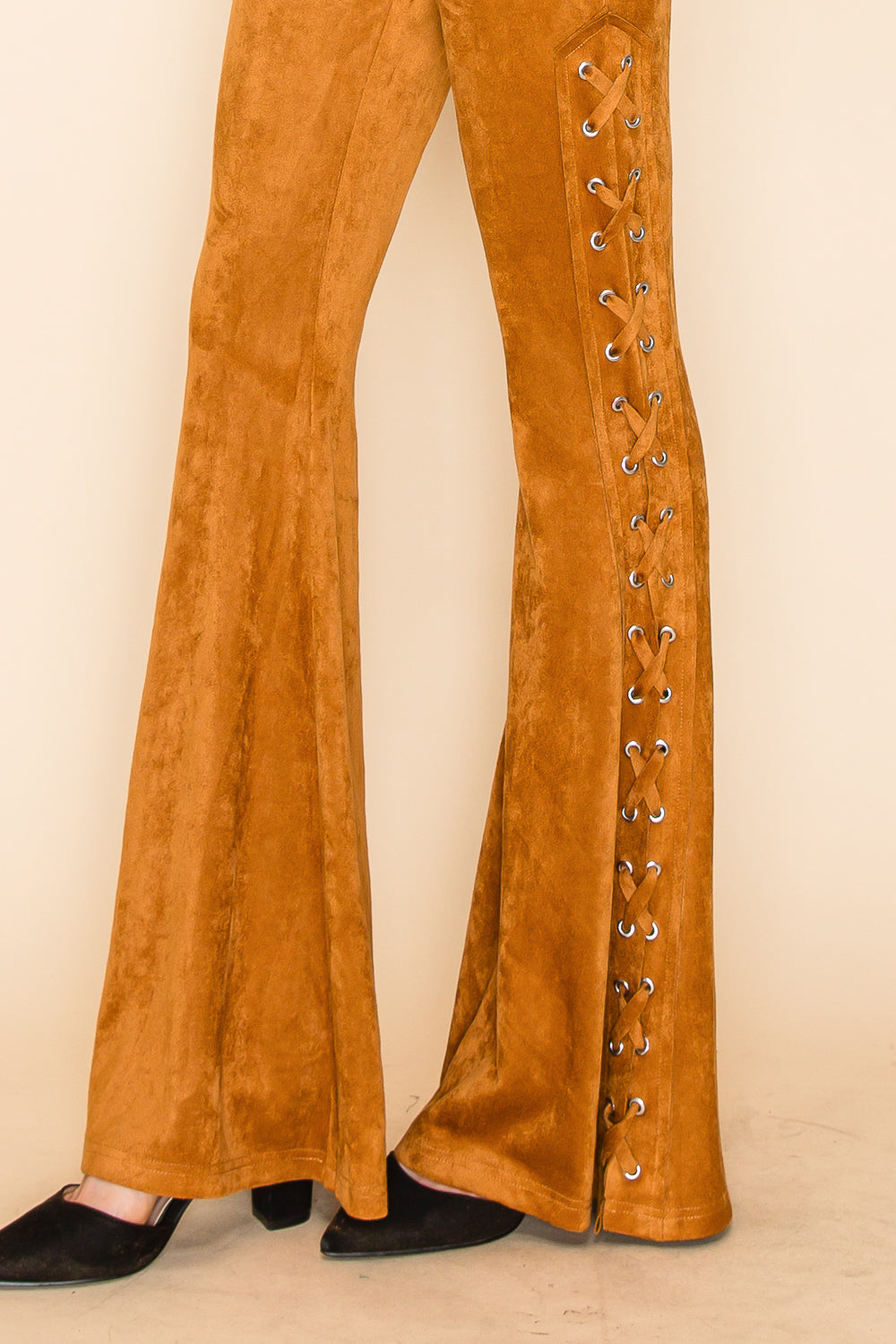 Vocal Suede Lace Up Pants