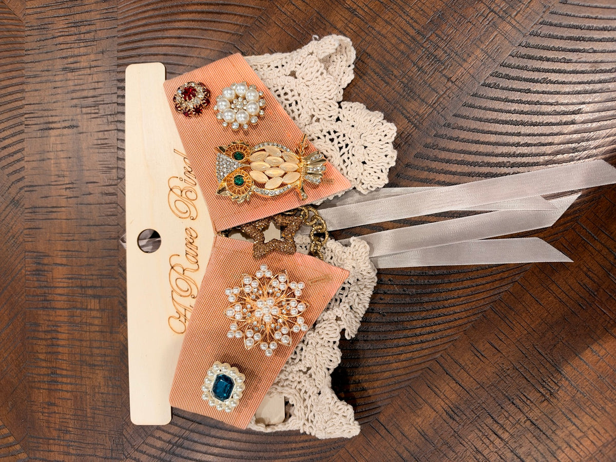 A Rare Bird embellished collar necklace — Peach Owl Magic