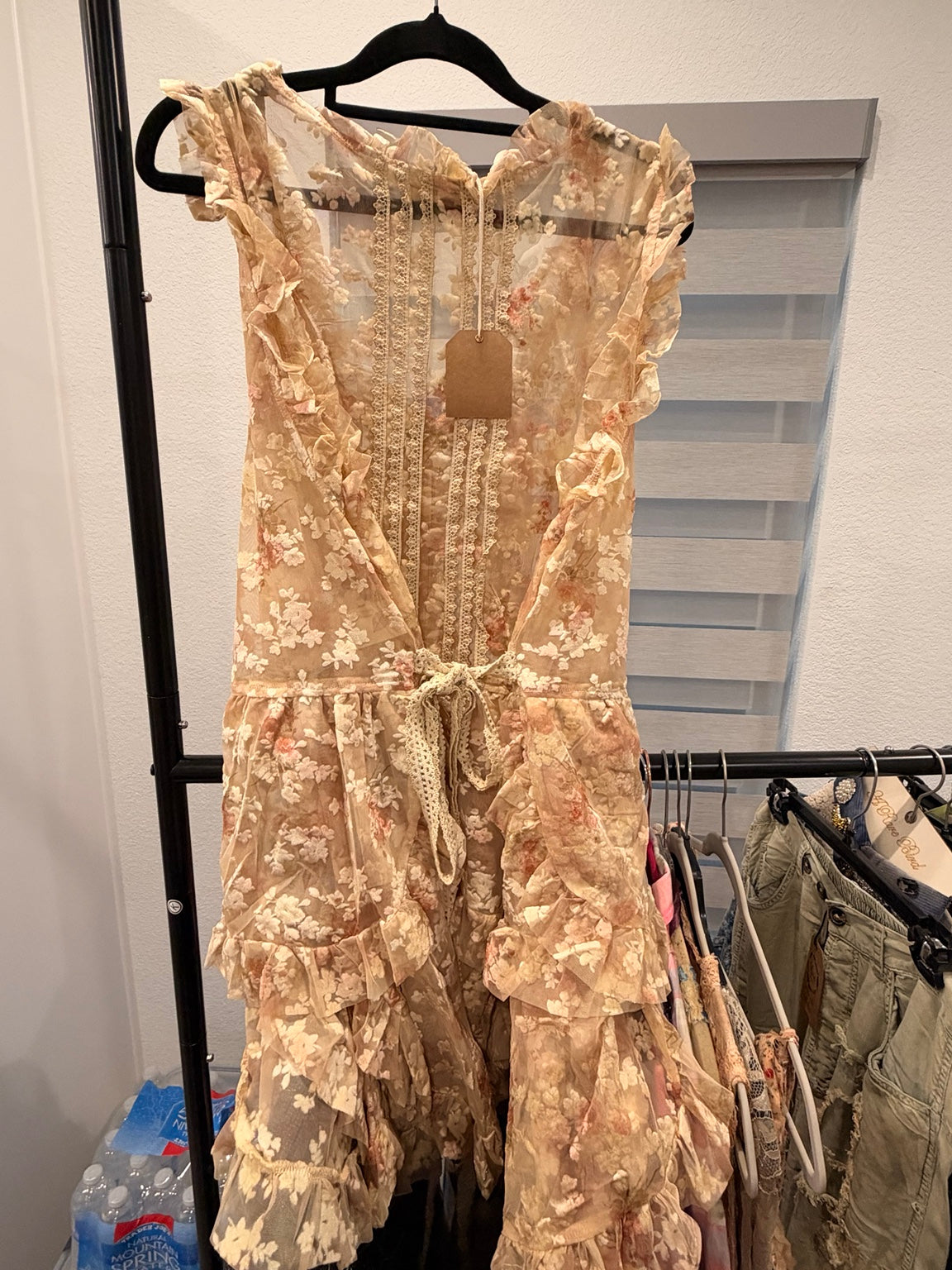 A Rare Bird Dance Anyways floral lace tunic back