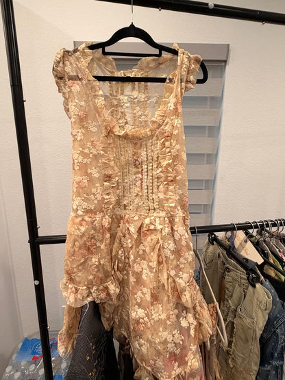 A Rare Bird Dance Anyways floral lace tunic front