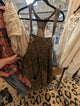 Jaded Gypsy Prairie Views Overalls Sage - olive tapestry overall dress