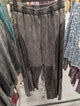 Jher HP7598 Washed Black Textured Wide-Leg Pant