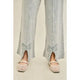 Jher Mineral Washed Cute bow trim slit pants