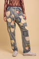 BlueVelvet Multi Patchwork Washed Denim Pants