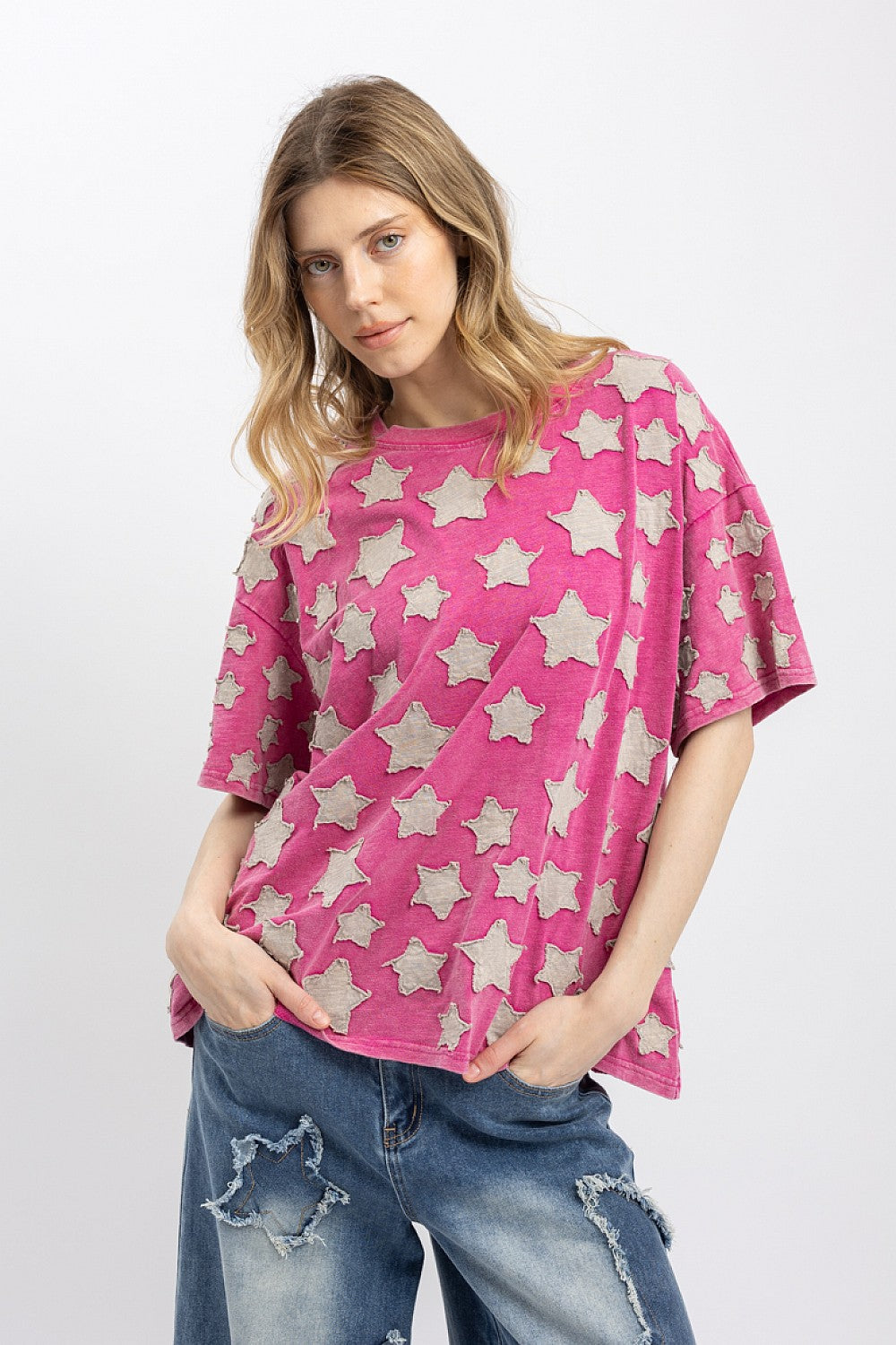 BlueVelvet Star Patch T-Shirt