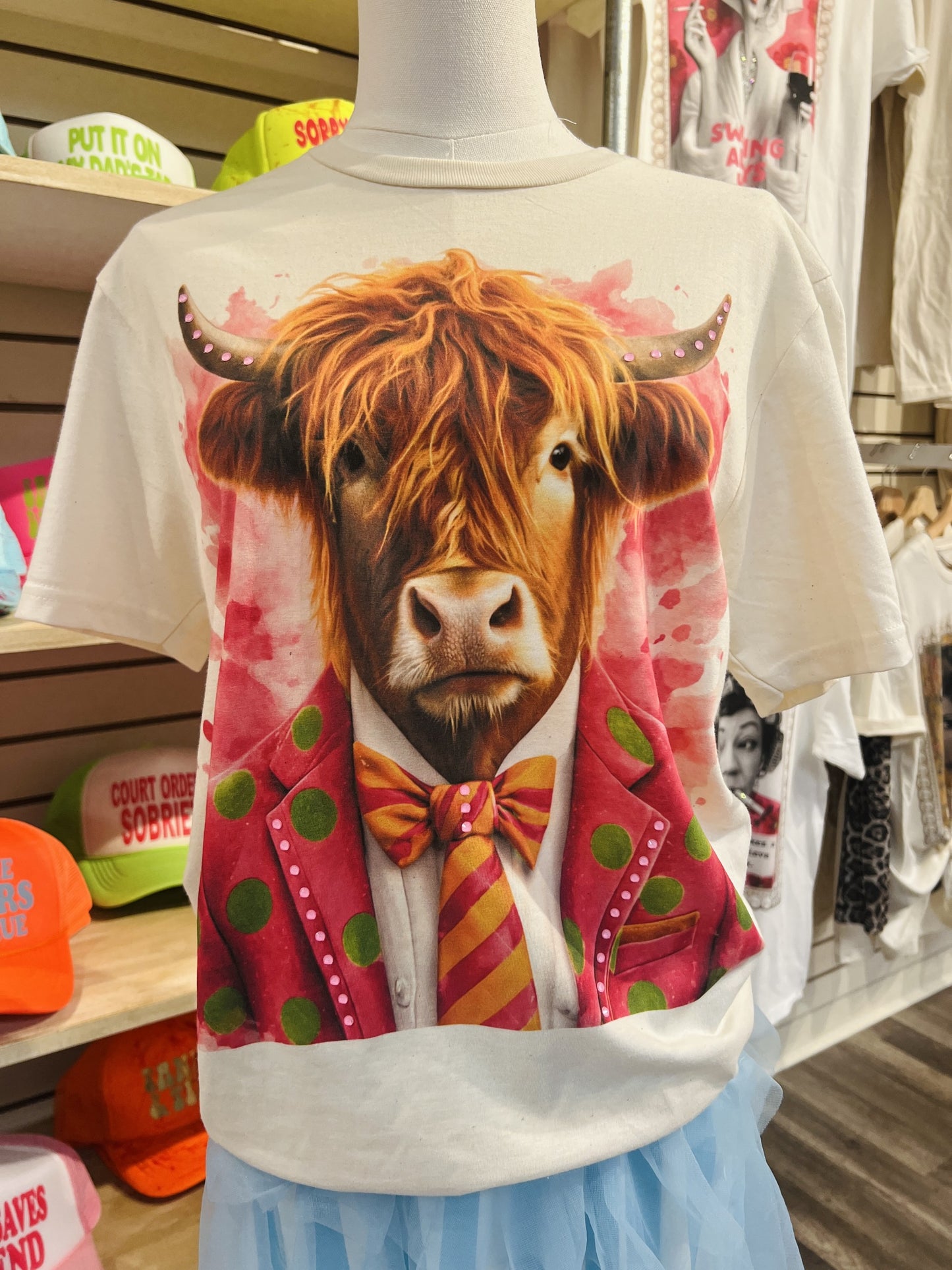 Felecia Bella Tee-Highland Cow