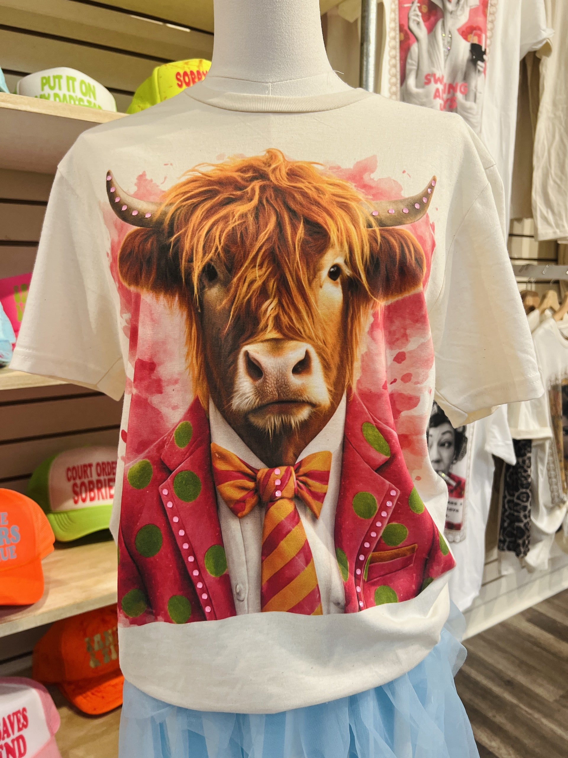 Felecia Bella Tee-Highland Cow