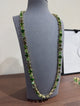 WaFa Emerald Garden Long Necklace — 30 inch opera length with alternating emerald and peridot green crystals