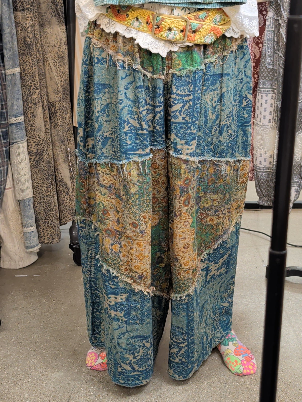 Pre Order POL Patchwork Wide Leg Pants — SMP708