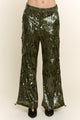 Davi and Dani WIDE-LEG SEQUIN CARGO PANTS