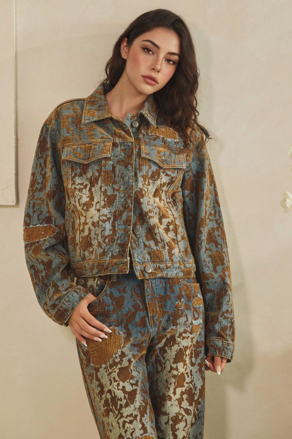 Oli and Hali Burn Out Jacket