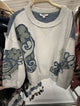 Oli and Hali JT0977 Color Melange floral appliqué sweatshirt