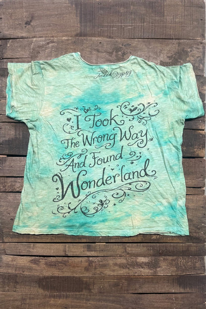 House of Jaded Gypsy Worn & Weathered Tee – Curious Graphic T-Shirt, back view