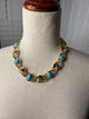 Alice from Dallas Turquoise & Gold Short Necklace