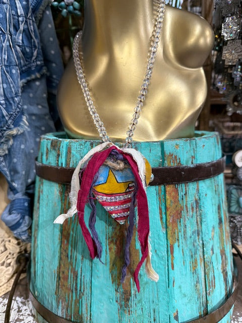 A Rare Bird Boho Flag Pendant Necklace