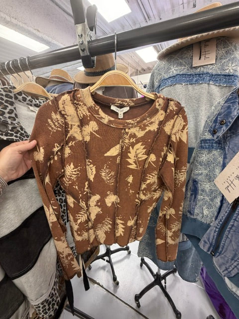 Pre- Order Oli & Hali Brown Print Sweatshirt MT2262