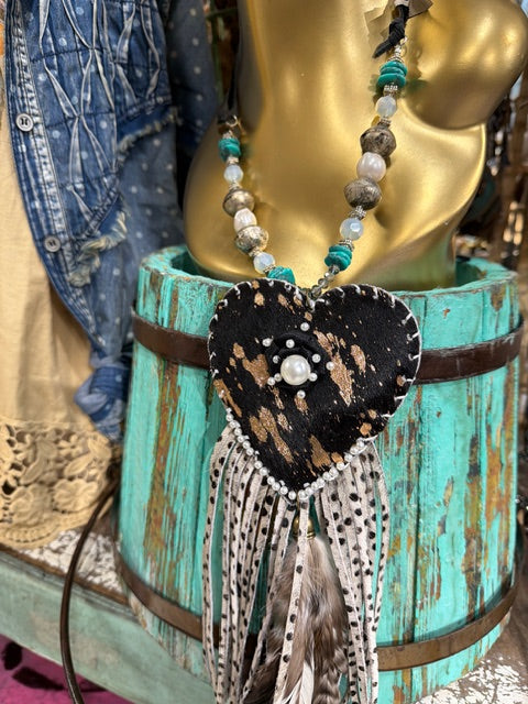 A Rare Bird Heart Necklace