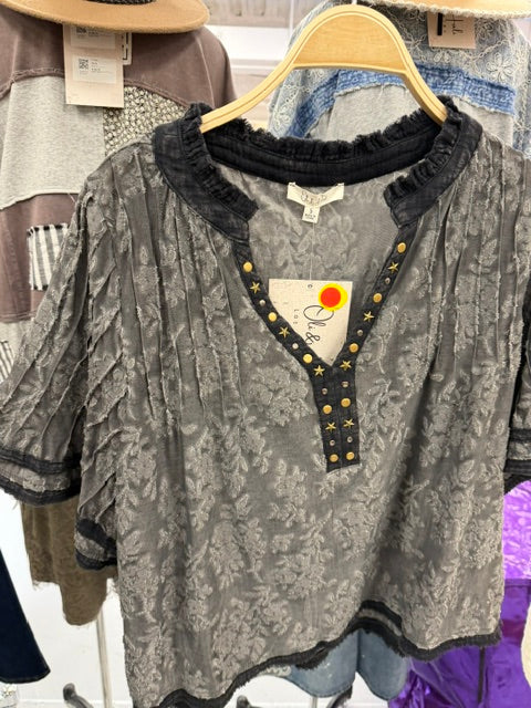 Pre-Order Oli & Hali V-Neck Top #J1071