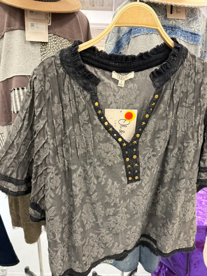 Pre-Order Oli & Hali V-Neck Top #J1071