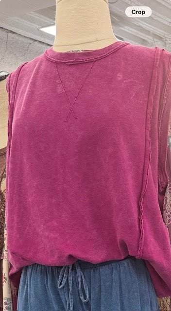 Pre-Order: J.Her Top - Magenta #HT4148SS
