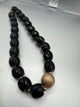 Alice Black Gold Ball Necklace
