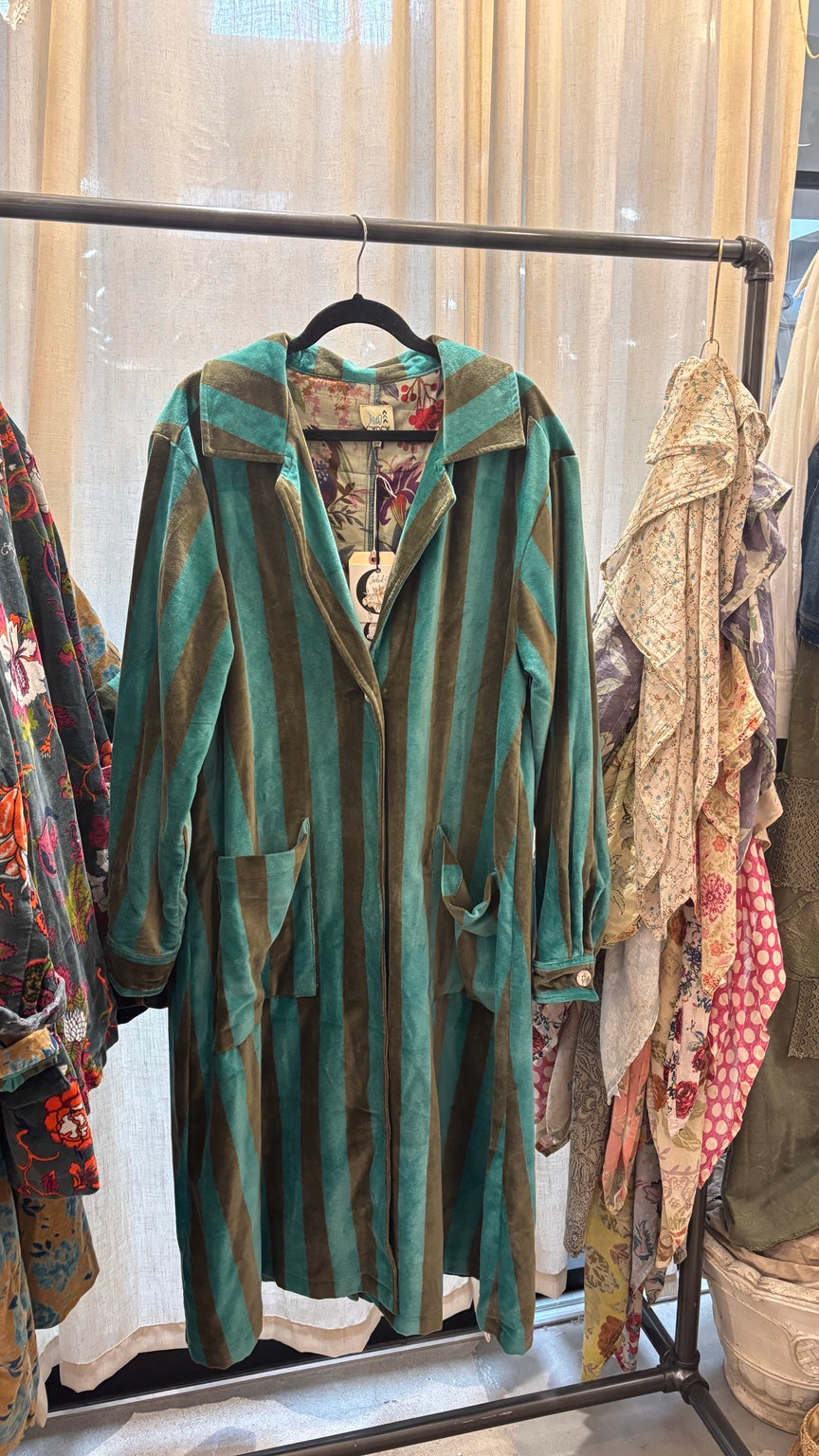 In Your Lane Coat – Olive Stripe
