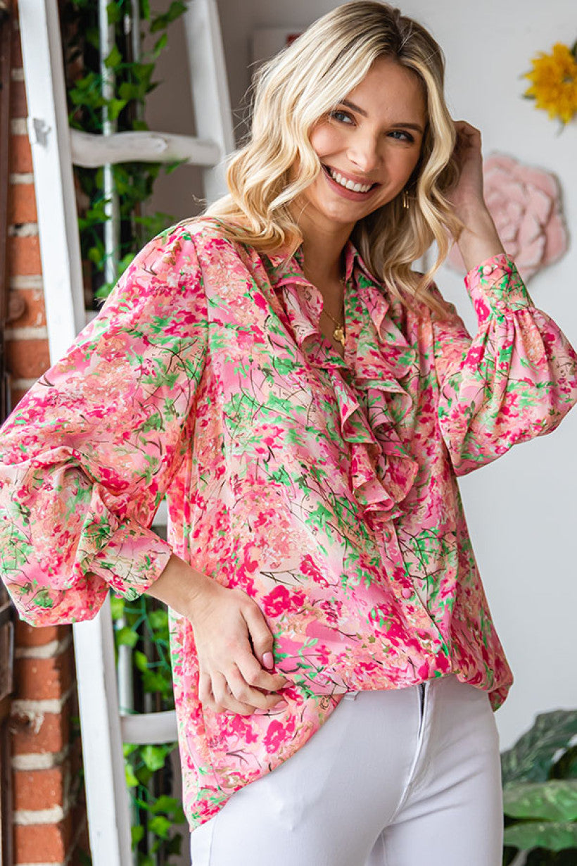 Floral Printed Chiffon Blouse