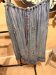 Jaded Gypsy Garden Romance Bloomers in chambray with distressed patches and ruffled hems