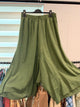 Jaded Gypsy Out and About olive wide-leg pants, front view